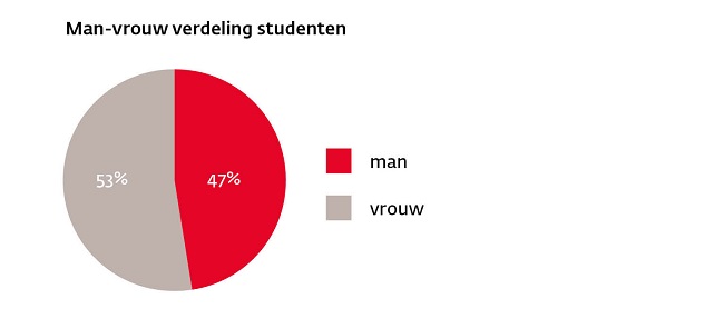 man vrouw verdeling studenten