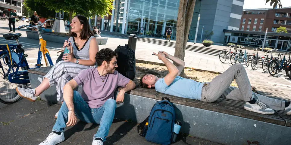 Stad Fietsen Bankje Zuyd Hogeschool Internationaal