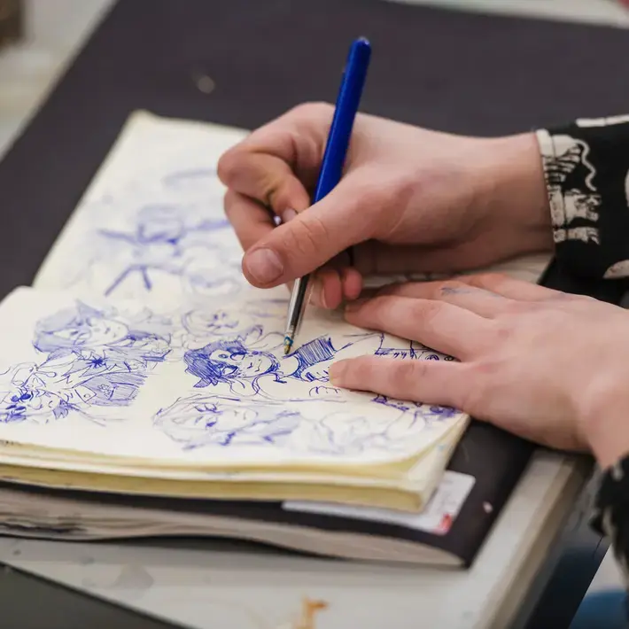 Autonome Beeldende Kunst schetsboek Zuyd Hogeschool