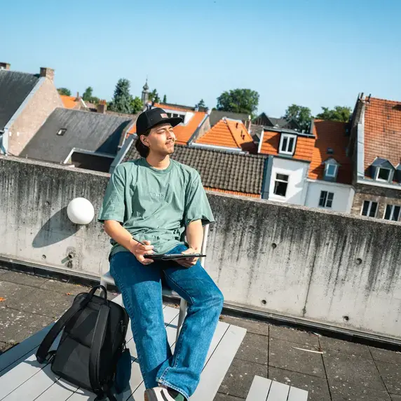 Dakterras Zitten Zonlicht Zuyd Hogeschool Maastricht