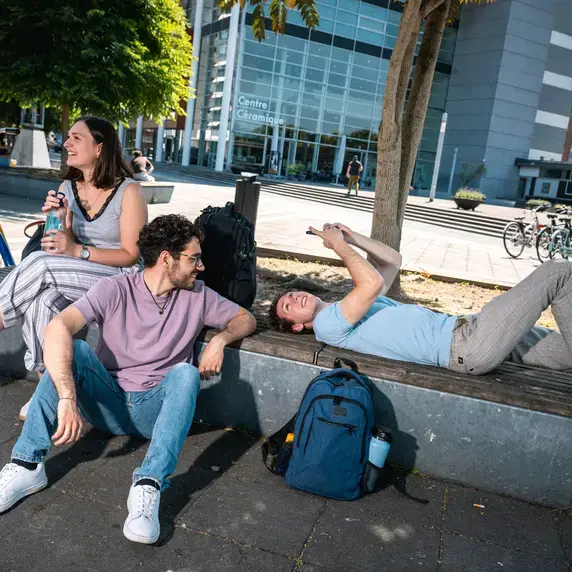 Stad Fietsen Bankje Zuyd Hogeschool Internationaal