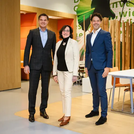 De drie leden van College van Bestuur