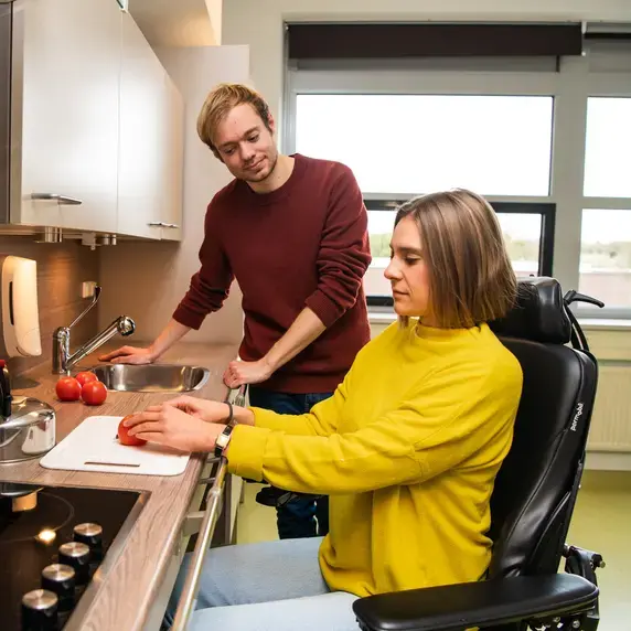 Ergotherapie - studenten oefenen