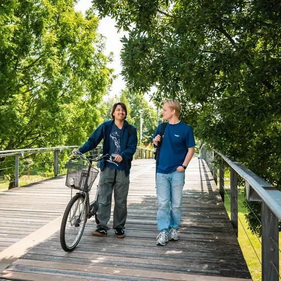  Zuyd Hogeschool studenten lopen brug heerlen