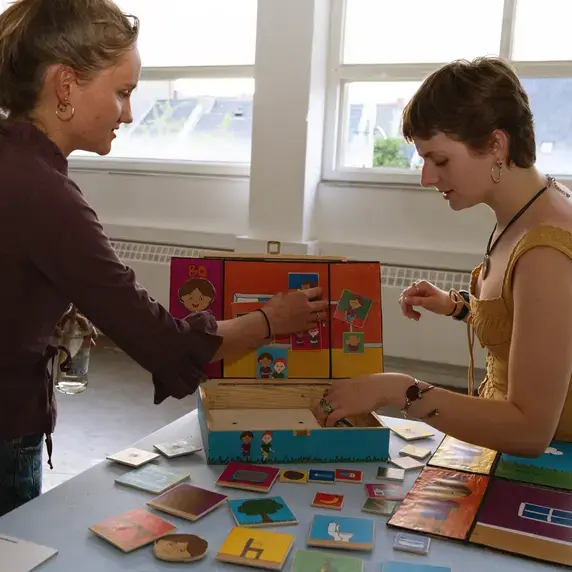 Visuele Communicatie - studenten aan het werk