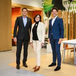 De drie leden van College van Bestuur